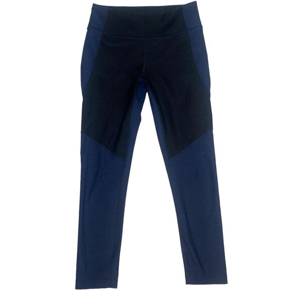 OUTDOOR VOICES Techsweat Two Tone Leggings Blue Black - Picture 3 of 6